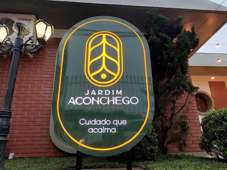 Placa identificação jardim Aconchego rs